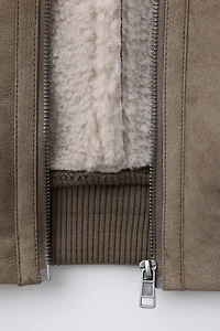 REVERSIBLE FLEECE BOMBER JACKET