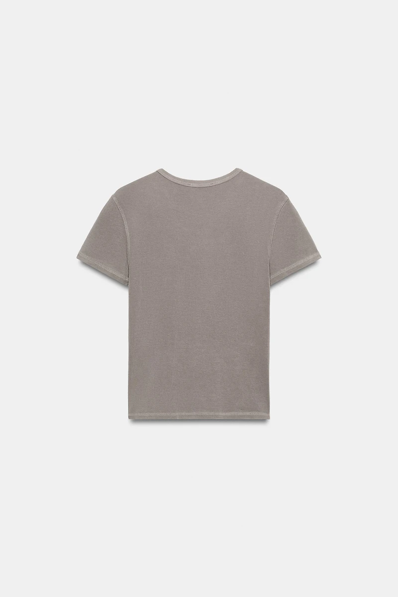 SHORT SLEEVE TEXT T-SHIRT