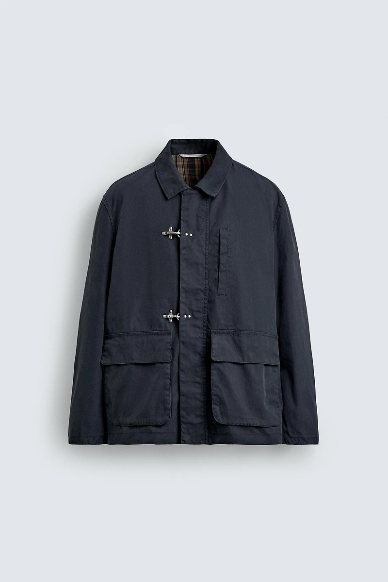 RELAXED FIT PARKA WITH FIREMAN CLASP
