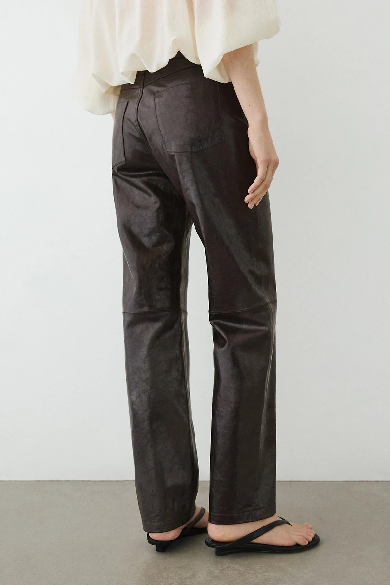 Nappa leather trousers