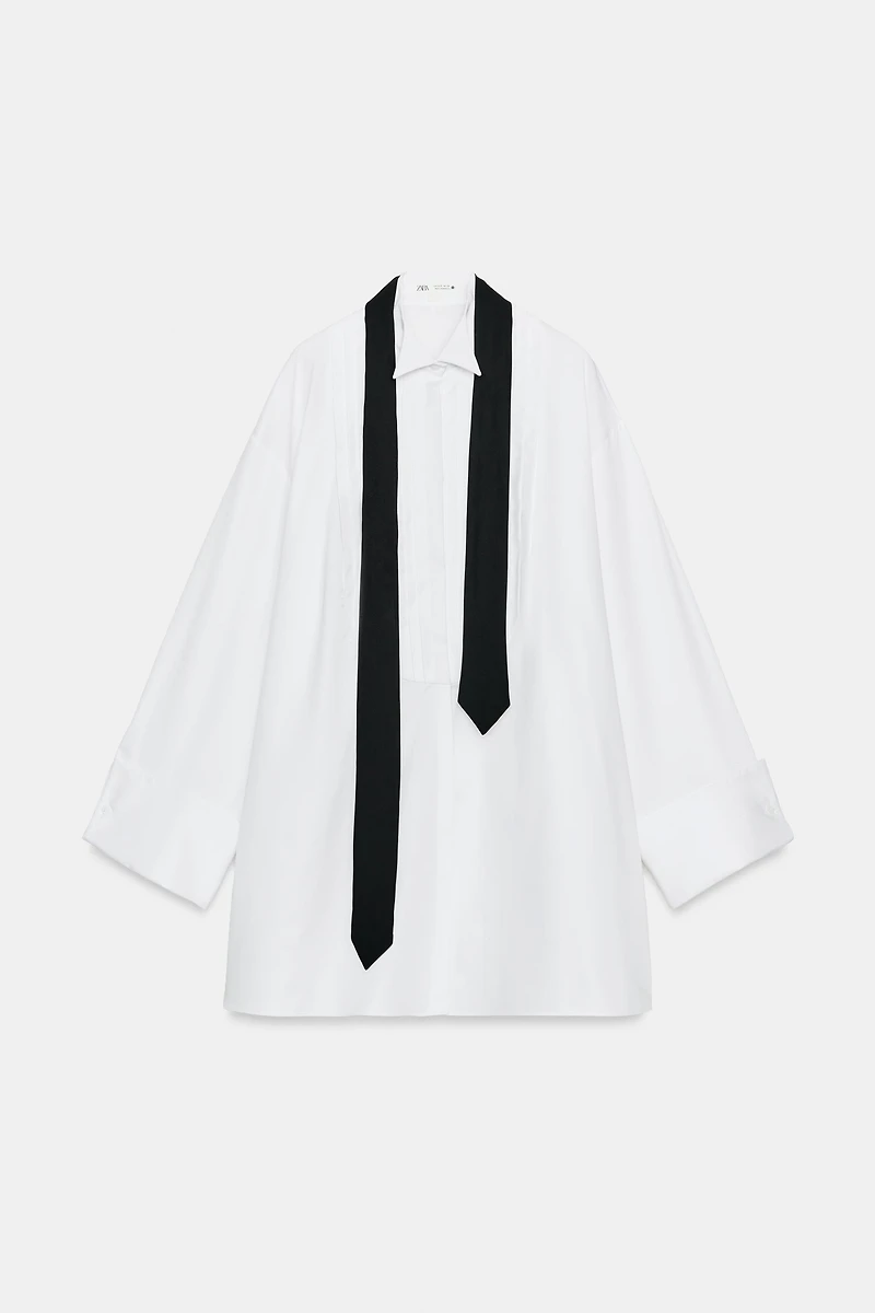 CHEMISE OVERSIZE CRAVATE ZW COLLECTION LIMITED EDITION