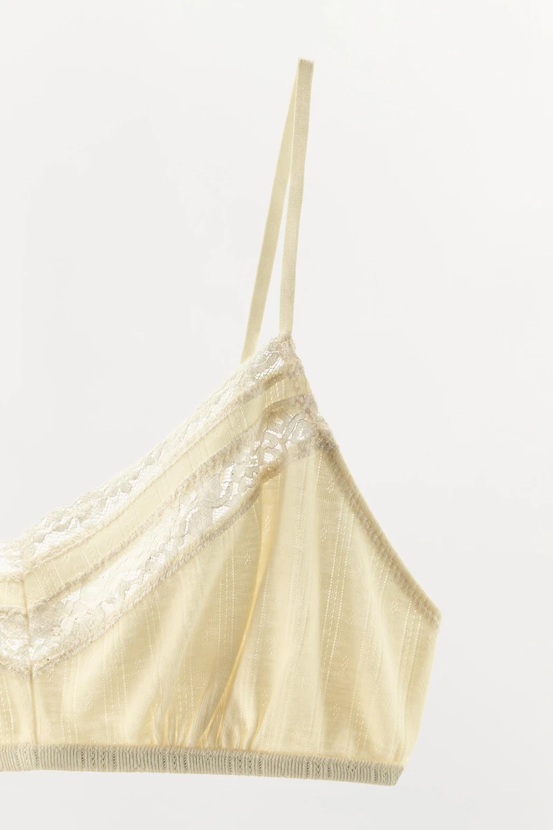 POINTELLE LACE BRALETTE