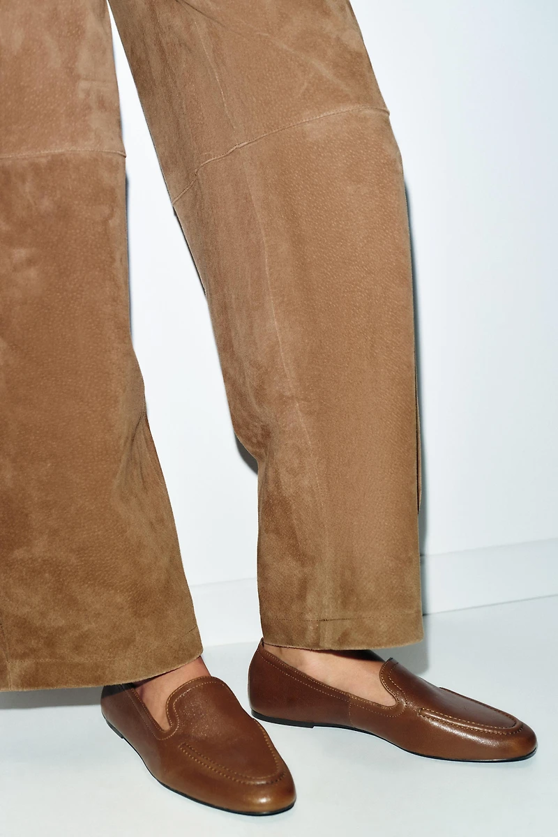 MOCASSINS EN CUIR À TIGE HAUTE
