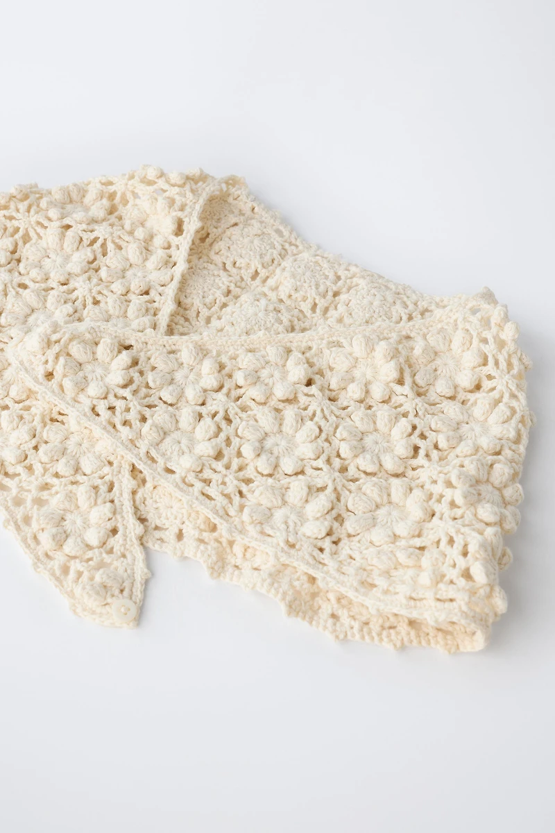 CROCHET KNIT MORNING JACKET