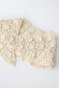 CROCHET KNIT MORNING JACKET