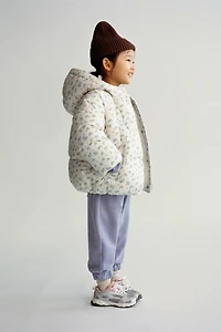 FLORAL FLEECE PADDED COAT
