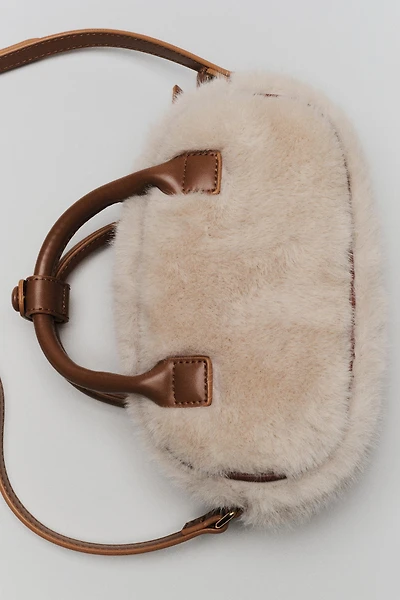 FAUX FUR BOWLING CROSSBODY BAG