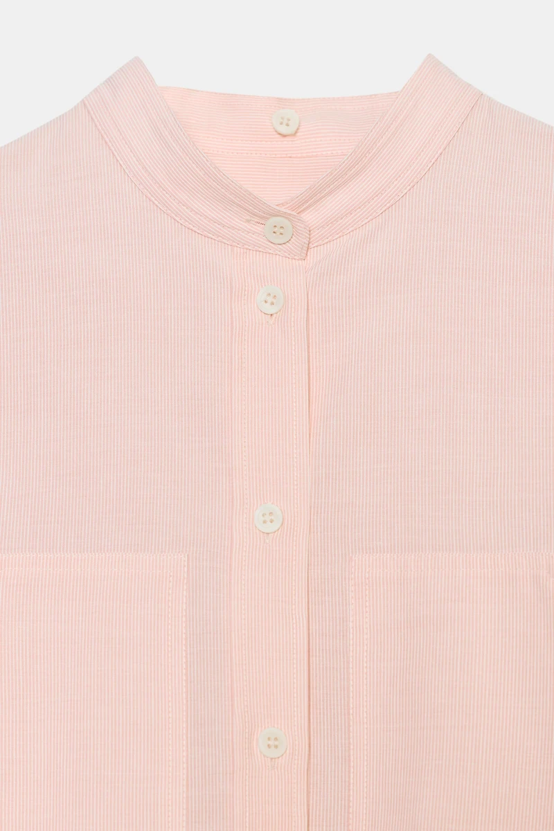 ZW COLLECTION STRIPED SHIRT WITH DETACHABLE COLLAR