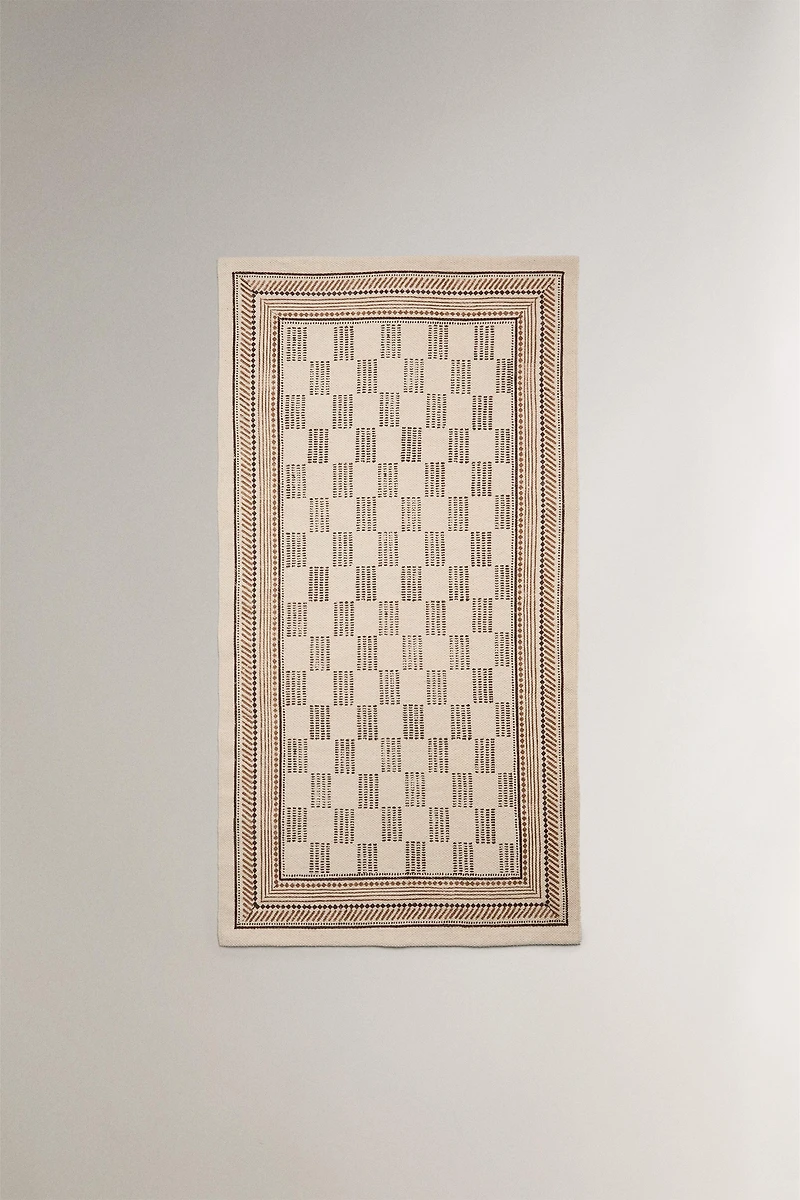 TAPIS COTON BLOCK PRINT