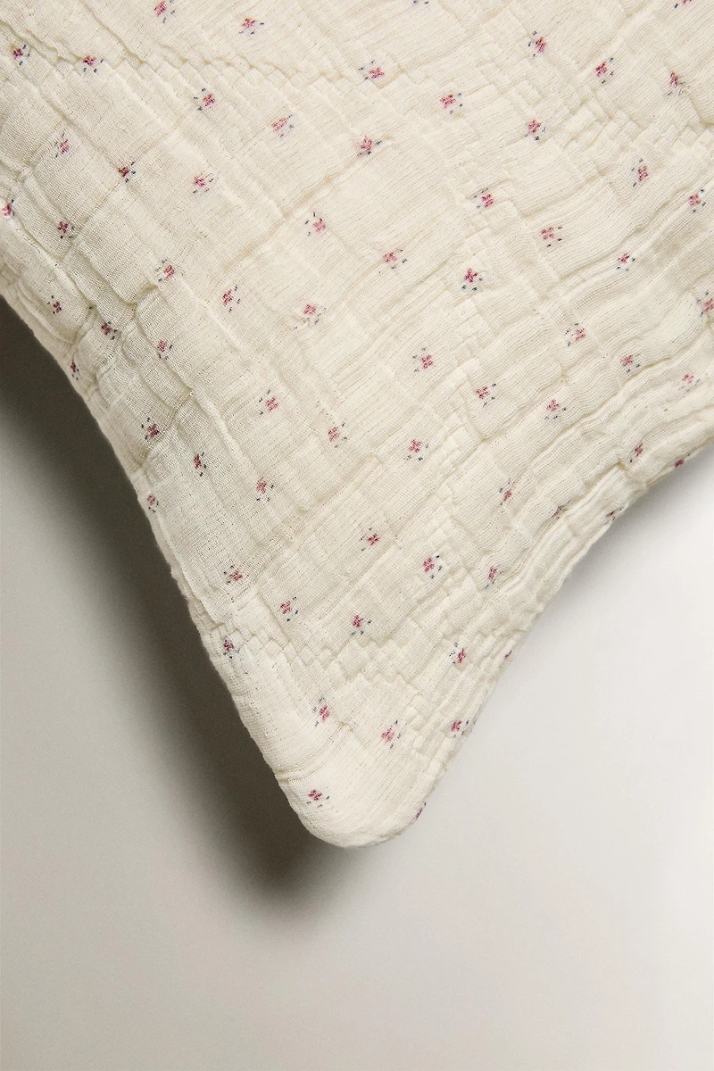 HOUSSE DE COUSSIN ENFANT GAZE FLORALE