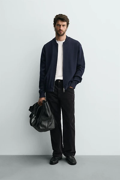 COTTON BLEND KNIT JACKET