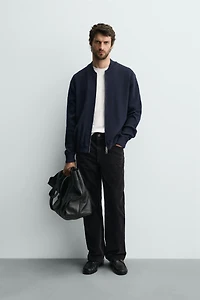 COTTON BLEND KNIT JACKET