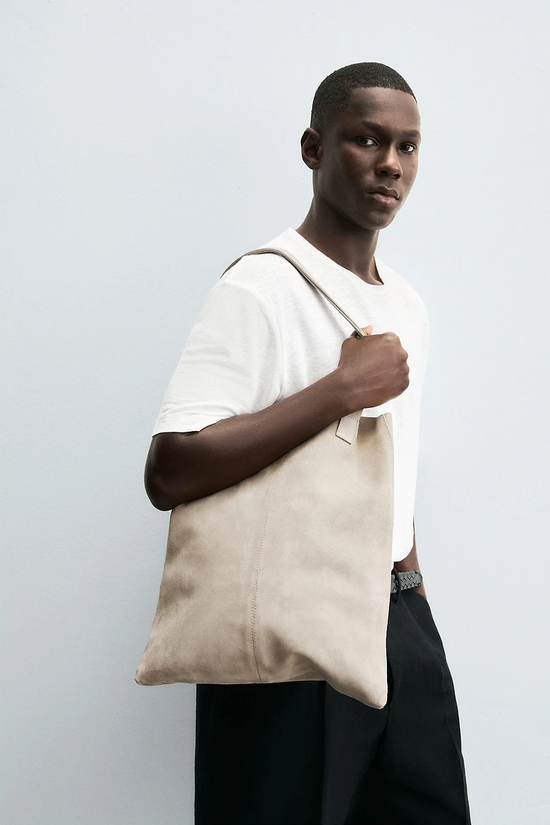 LEATHER SHOPPER BAG