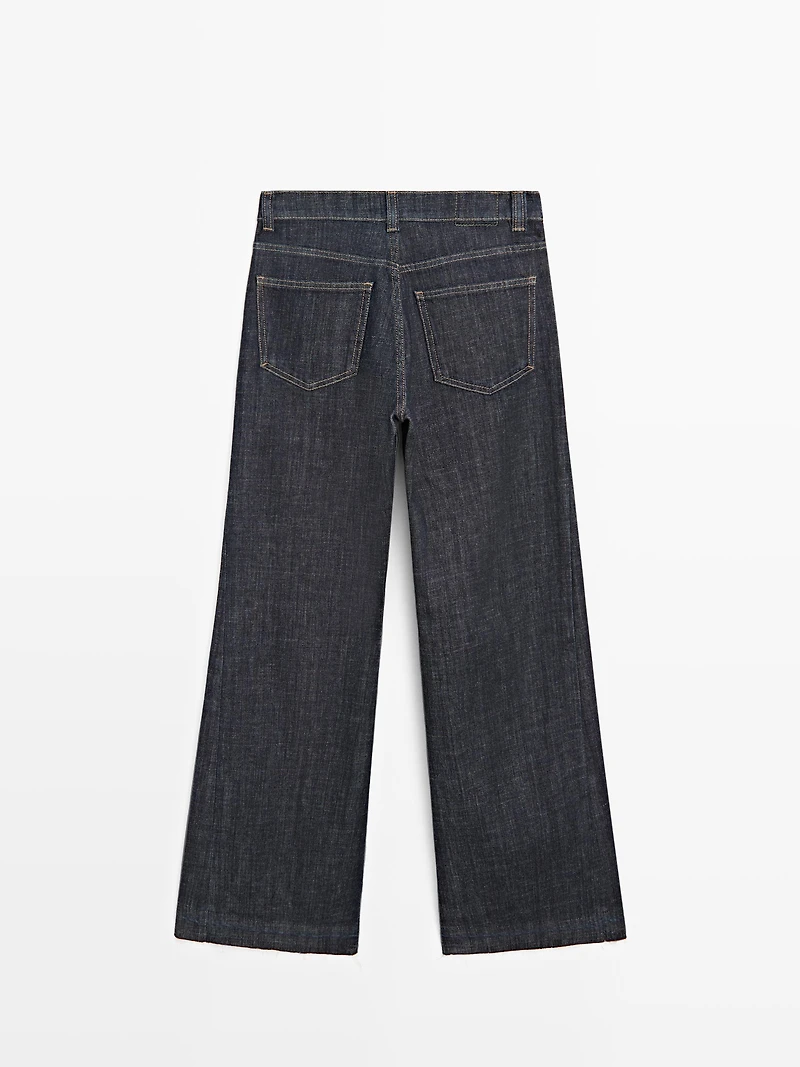 Flared high-waist jeans