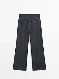 Flared high-waist jeans