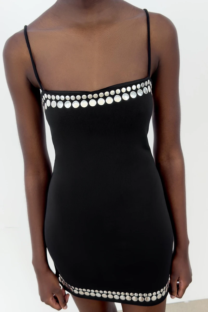 STUDDED MINI DRESS