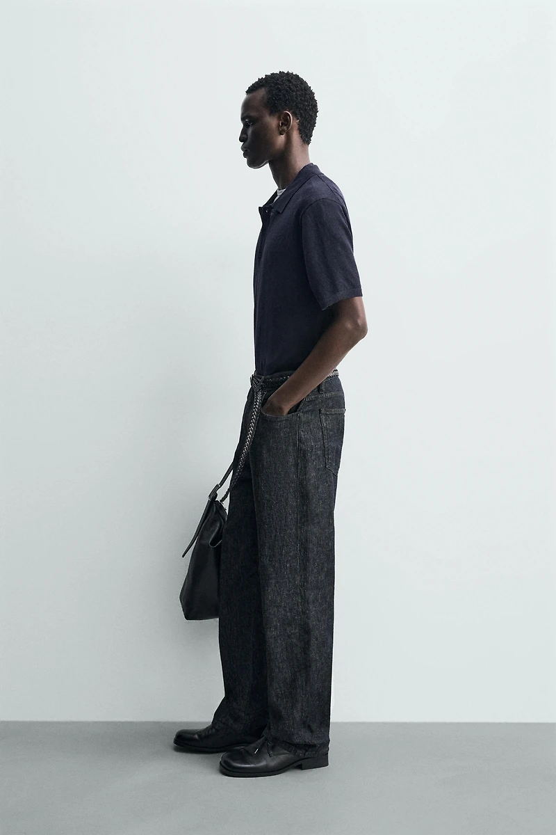 POLO EN MAILLE 100 % LIN