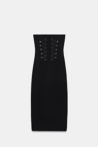 STRETCH DRESS WITH BUTTON DETAILS
