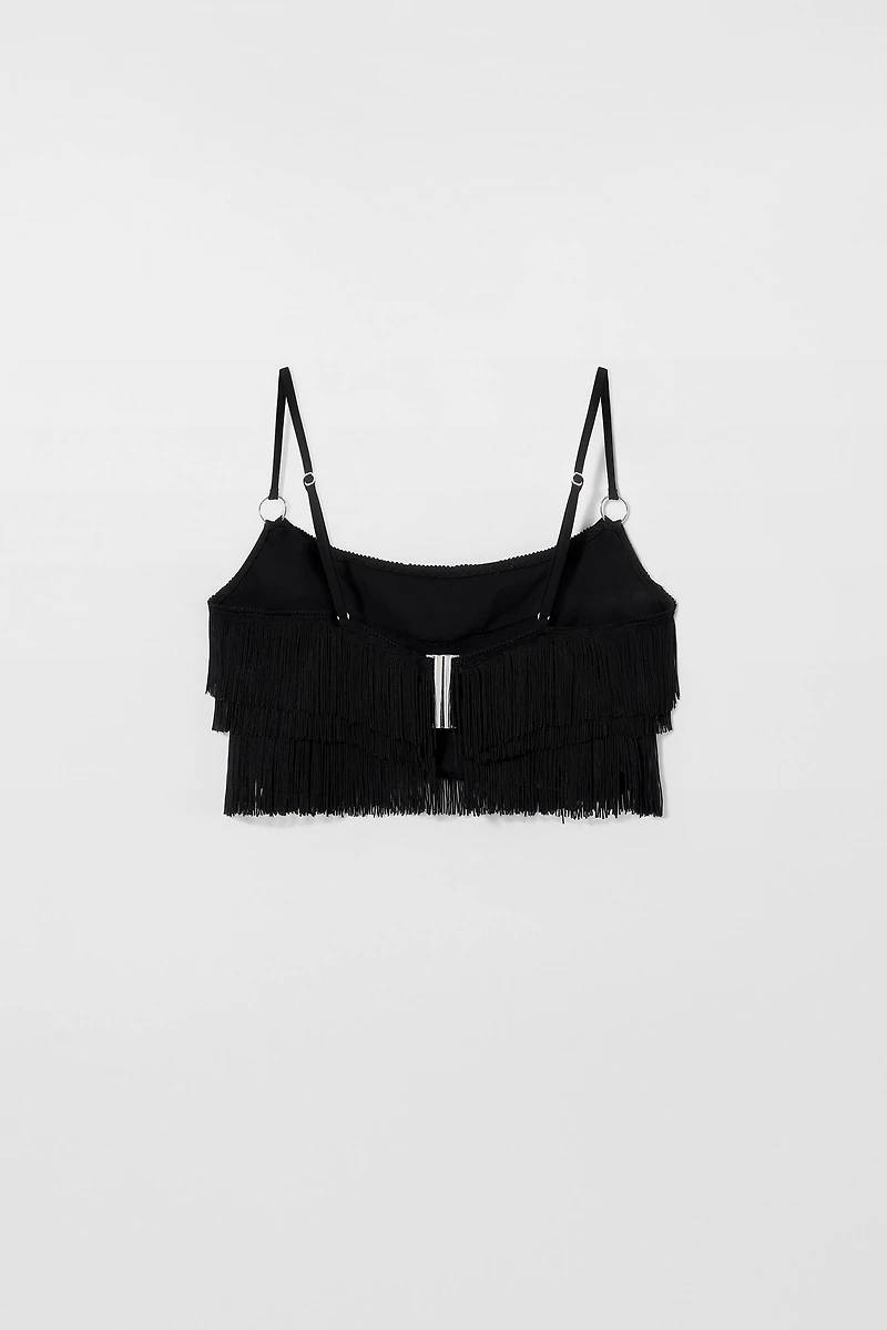FRINGED BIKINI TOP KATE MOSS X ZARA