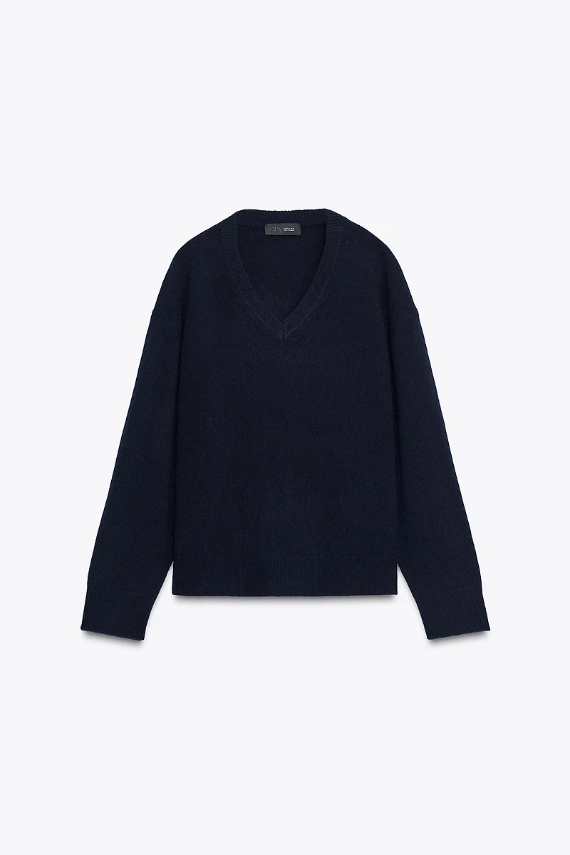 PULL 100 % LAINE COL EN V