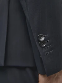 Veste de costume à rayures 100% laine froide