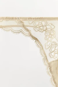 LACE MESH THONG