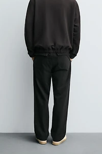STRAIGHT FIT TWILL PANTS