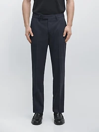Pantalon de costume à carreaux en laine froide