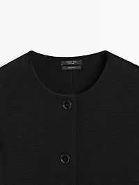 Cotton knit cardigan