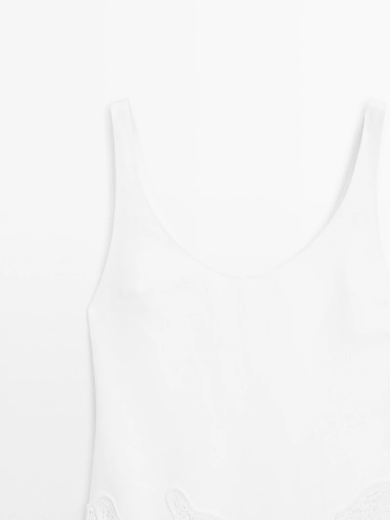 Robe midi ample en coton mélangé