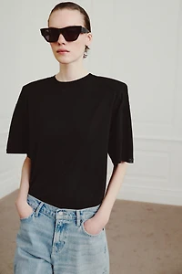 T-SHIRT FLUIDE À ÉPAULETTES