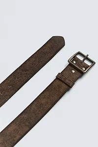 VINTAGE EFFECT LEATHER BELT
