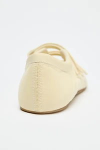 BALLERINES SURPIQÛRES EFFET SATIN