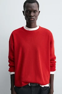 TEXTURED COTTON SWEATER