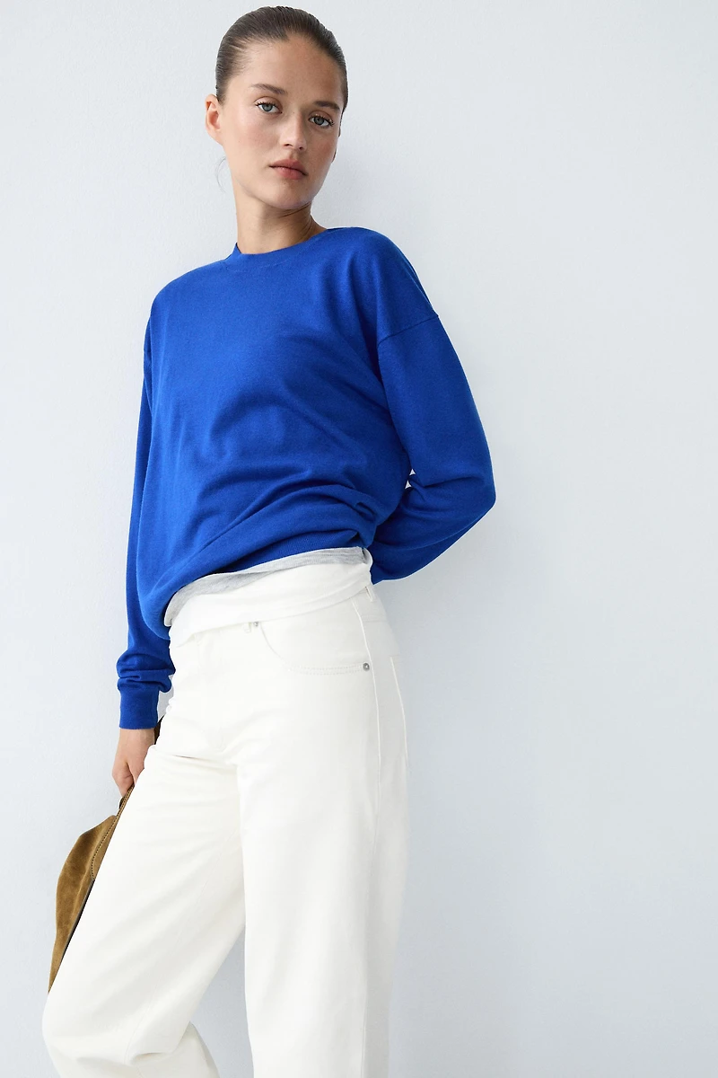 Pull en maille fine à col rond