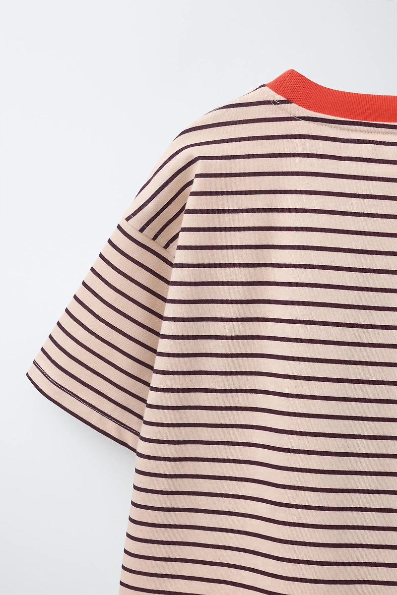 T-SHIRT RAYURES CONTRASTE