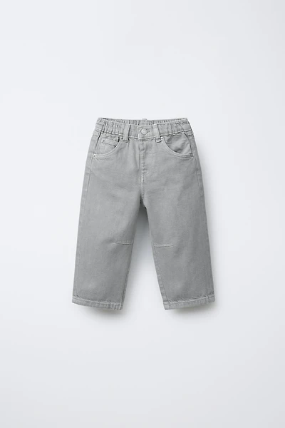 PLEATED BAGGY TWILL PANTS