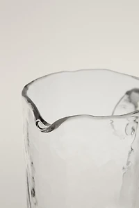 HAMMERED GLASS PITCHER