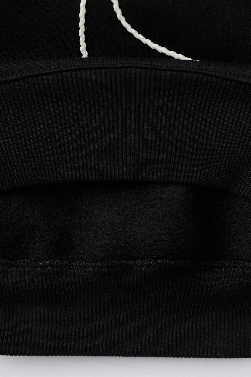 DRAWSTRING BOW SWEATSHIRT