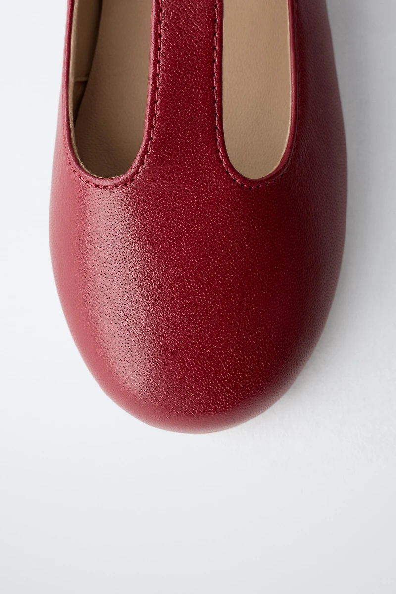 T-STRAP LEATHER BALLET FLATS - LIMITED EDITION