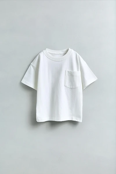 T-SHIRT UNI À POCHE