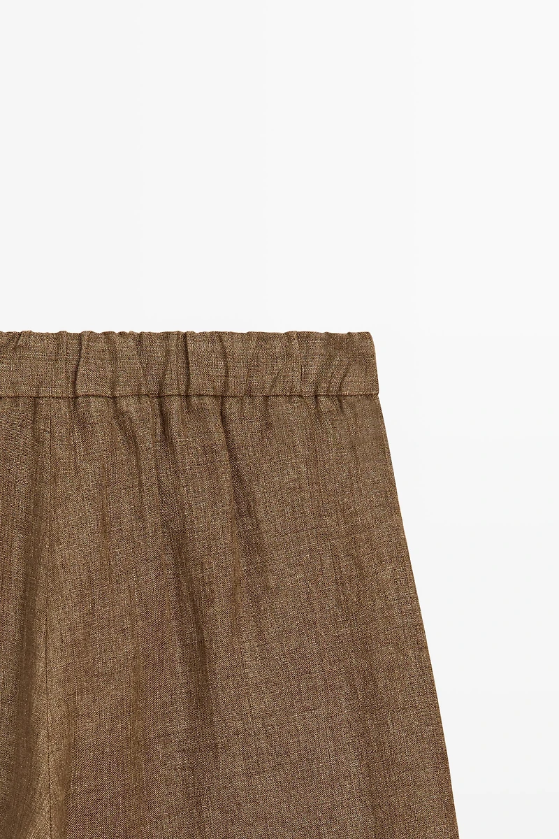 Linen barrel fit pants