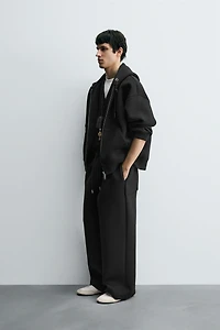 WIDE FIT NEOPRENE EFFECT PANTS