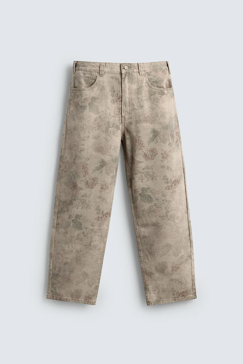 ABSTRACT PRINT BALLOON FIT PANTS