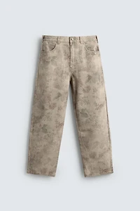 ABSTRACT PRINT BALLOON FIT PANTS