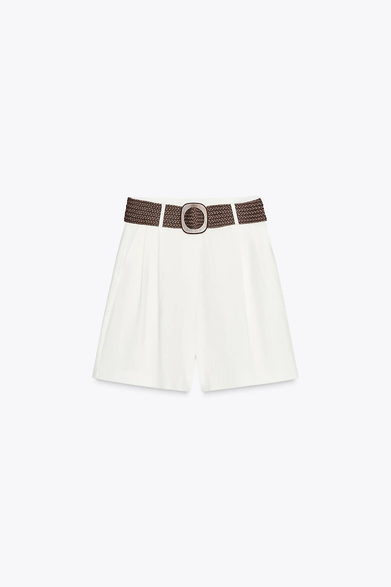 BERMUDA PINCES CEINTURE
