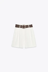 BERMUDA PINCES CEINTURE