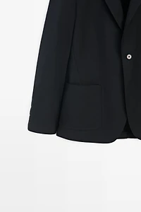 Textured cold wool blazer