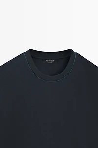 T-shirt manches courtes col contrastant