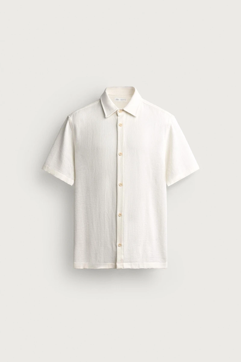 REGULAR FIT TEXTURED SHIRT